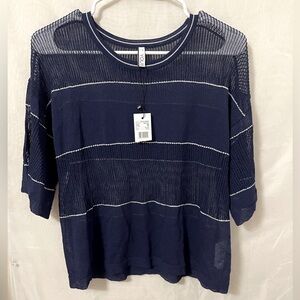 💚🌼NWT ZUIKI ( YOU ) Navy Blue with White stripe